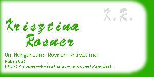 krisztina rosner business card
